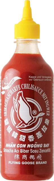 Chilisauce Sriracha, Ingwer